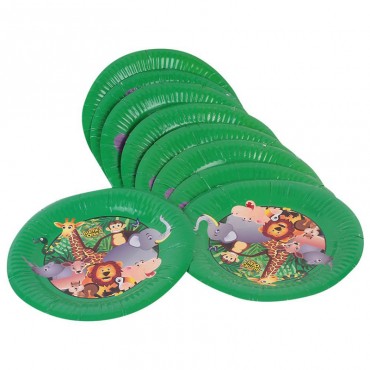 Themez Only Jungle Paper 7 Plate 10 Piece Pack